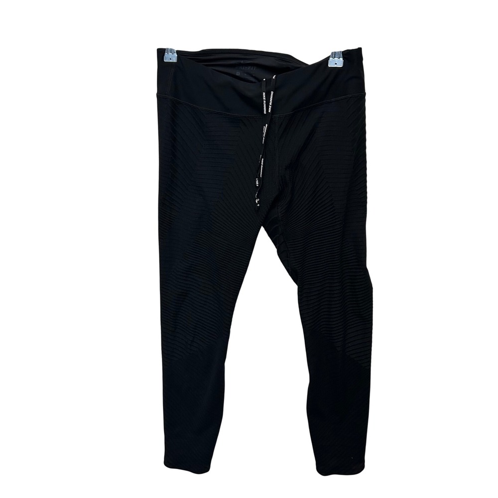 Nike Dri-Fit Women's Black Textured Athletic Leggings Size Medium